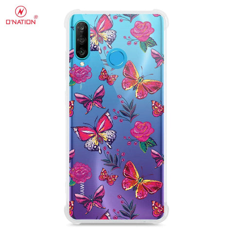 Huawei P30 Lite Cover - O'Nation Butterfly Dreams Series - 9 Designs - Clear Phone Case - Soft Silicon Borders