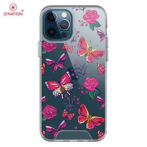 iPhone 12 Pro Cover - O'Nation Butterfly Dreams Series - 9 Designs - Clear Phone Case - Soft Silicon Borders