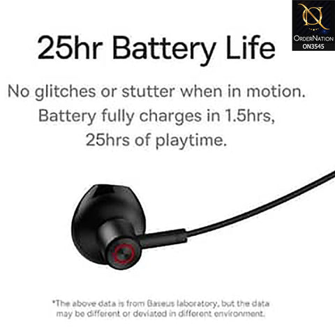 Baseus Bowie P1 Wireless Neckband Earphone - Black