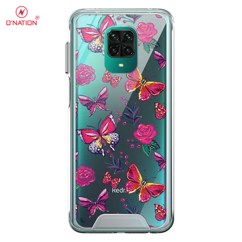 Xiaomi Redmi Note 9 Pro Cover - O'Nation Butterfly Dreams Series - 9 Designs - Clear Phone Case - Soft Silicon Borders