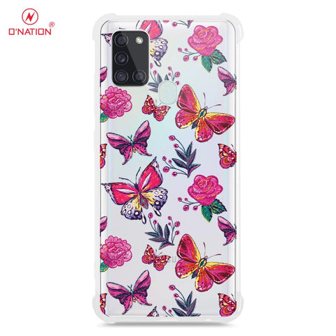 Samsung Galaxy A21s Cover - O'Nation Butterfly Dreams Series - 9 Designs - Clear Phone Case - Soft Silicon Borders