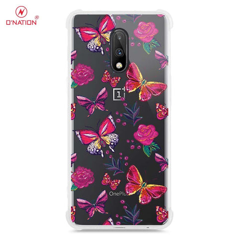 OnePlus 7 Cover - O'Nation Butterfly Dreams Series - 9 Designs - Clear Phone Case - Soft Silicon Borders