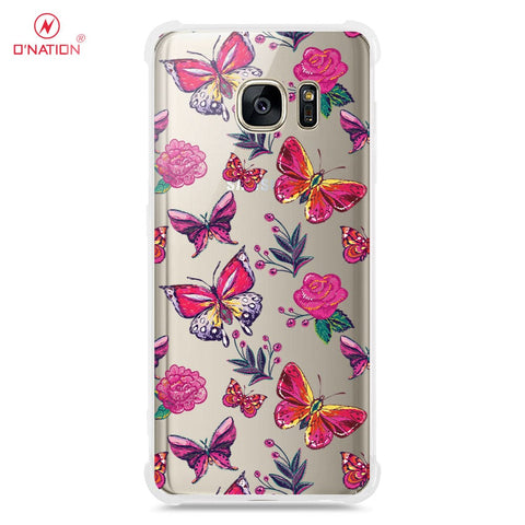 Samsung Galaxy S7 Cover - O'Nation Butterfly Dreams Series - 9 Designs - Clear Phone Case - Soft Silicon Borders