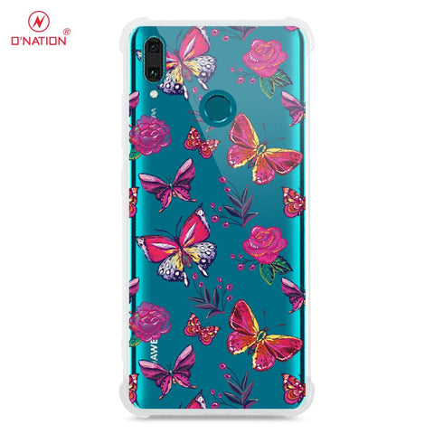 Huawei Y9 2019 Cover - O'Nation Butterfly Dreams Series - 9 Designs - Clear Phone Case - Soft Silicon Borders