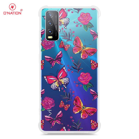 Vivo Y20i Cover - O'Nation Butterfly Dreams Series - 9 Designs - Clear Phone Case - Soft Silicon Borders