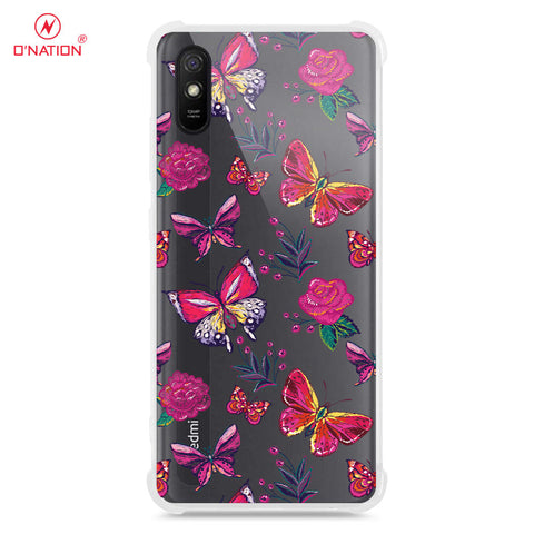 Xiaomi Redmi 9i Cover - O'Nation Butterfly Dreams Series - 9 Designs - Clear Phone Case - Soft Silicon Borders
