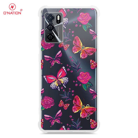 Oppo A16 Cover - O'Nation Butterfly Dreams Series - 9 Designs - Clear Phone Case - Soft Silicon Borders