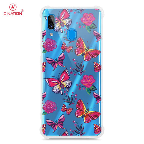 Samsung Galaxy A20 Cover - O'Nation Butterfly Dreams Series - 9 Designs - Clear Phone Case - Soft Silicon Borders