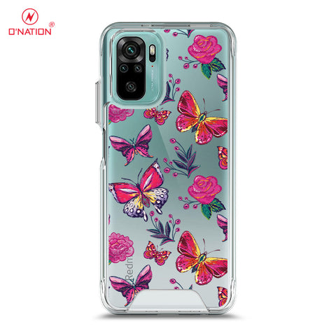 Xiaomi Redmi Note 10 4G Cover - O'Nation Butterfly Dreams Series - 9 Designs - Clear Phone Case - Soft Silicon Borders
