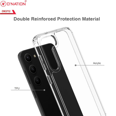 Samsung Galaxy S23 5G Cover  - ONation Crystal Series - Premium Quality Clear Case No Yellowing Back With Smart Shockproof Cushions