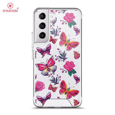 Samsung Galaxy S22 5G Cover - O'Nation Butterfly Dreams Series - 9 Designs - Clear Phone Case - Soft Silicon Borders