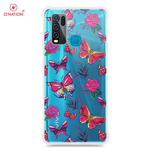 Vivo Y30 Cover - O'Nation Butterfly Dreams Series - 9 Designs - Clear Phone Case - Soft Silicon Borders