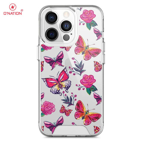 iPhone 13 Pro Cover - O'Nation Butterfly Dreams Series - 9 Designs - Clear Phone Case - Soft Silicon Borders