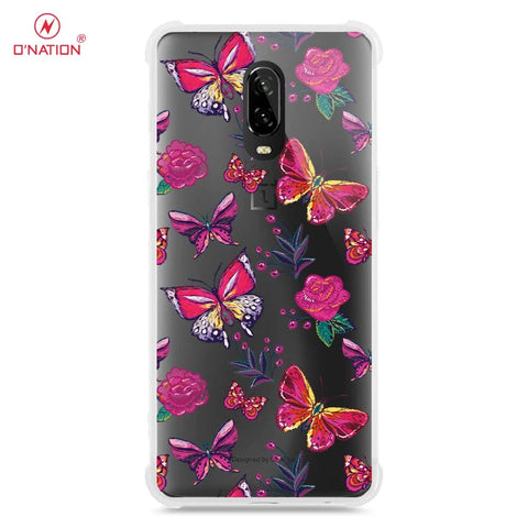 OnePlus 6T Cover - O'Nation Butterfly Dreams Series - 9 Designs - Clear Phone Case - Soft Silicon Borders