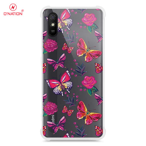 Xiaomi Redmi 9A Cover - O'Nation Butterfly Dreams Series - 9 Designs - Clear Phone Case - Soft Silicon Borders