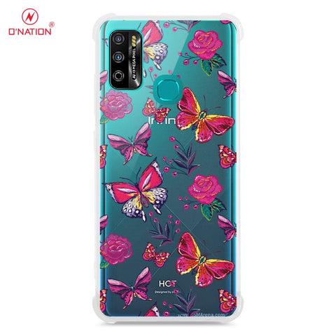 Infinix Hot 9 Play Cover - O'Nation Butterfly Dreams Series - 9 Designs - Clear Phone Case - Soft Silicon Borders