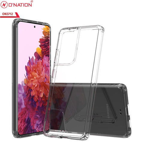 Samsung Galaxy S21 Ultra 5G Cover  - ONation Crystal Series - Premium Quality Clear Case No Yellowing Back With Smart Shockproof Cushions