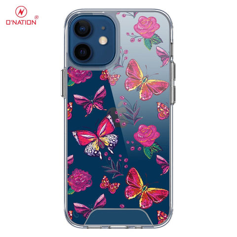iPhone 12 Mini Cover - O'Nation Butterfly Dreams Series - 9 Designs - Clear Phone Case - Soft Silicon Borders