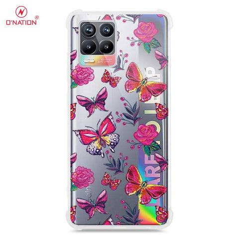 Realme 8 Cover - O'Nation Butterfly Dreams Series - 9 Designs - Clear Phone Case - Soft Silicon Borders