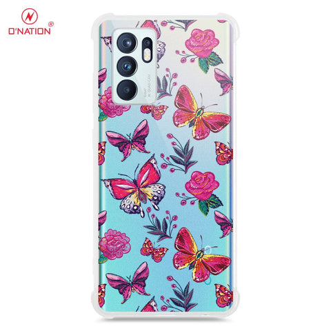 Oppo Reno 6 Cover - O'Nation Butterfly Dreams Series - 9 Designs - Clear Phone Case - Soft Silicon Borders