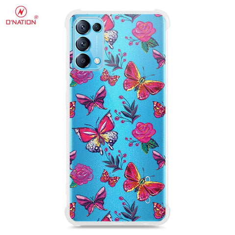 Oppo Reno 5 4G Cover - O'Nation Butterfly Dreams Series - 9 Designs - Clear Phone Case - Soft Silicon Borders