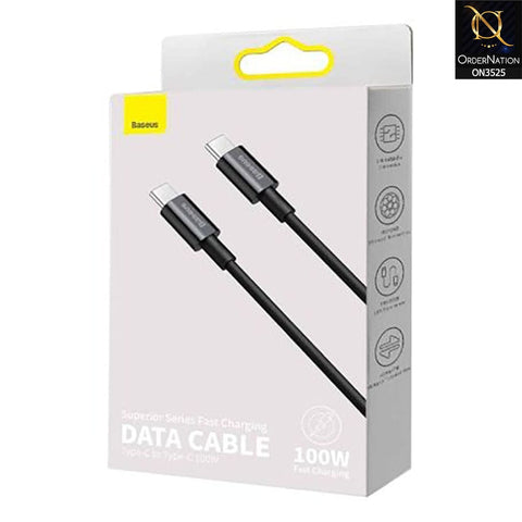 Baseus Superior TypeC to TypeC 100W 1M Fast Charging Data Cable - Black