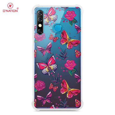 Infinix Hot 8 Cover - O'Nation Butterfly Dreams Series - 9 Designs - Clear Phone Case - Soft Silicon Borders