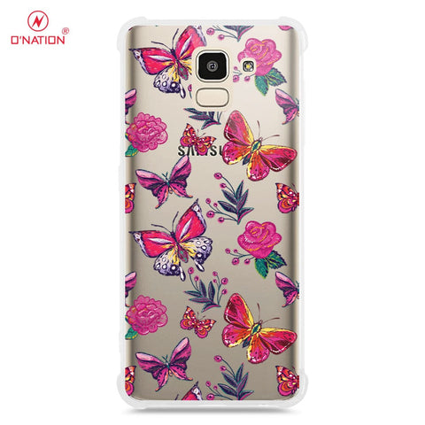 Samsung Galaxy J6 2018 Cover - O'Nation Butterfly Dreams Series - 9 Designs - Clear Phone Case - Soft Silicon Borders