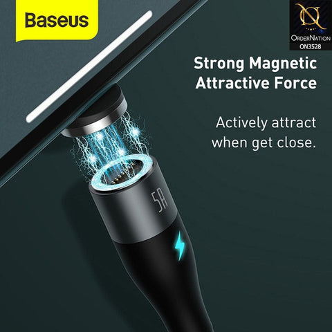 Baseus Zinc Magnetic 3 in 1 Fast Charging Data Cable Kit iPhone / Type C / Micro - Black
