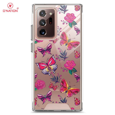 Samsung Galaxy Note 20 Ultra Cover - O'Nation Butterfly Dreams Series - 9 Designs - Clear Phone Case - Soft Silicon Bordersx U7