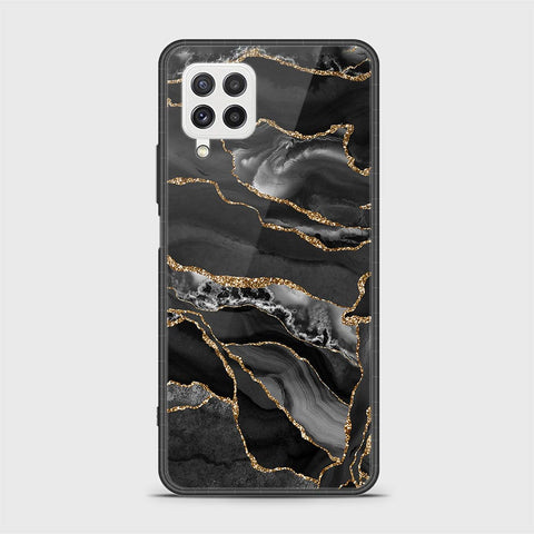 Samsung Galaxy M32 Cover - Black Marble Series - HQ Ultra Shine Premium Infinity Glass Soft Silicon Borders Case