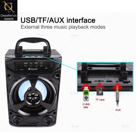 Black - Kisonli KK-02 Wireless Bluetooth speaker Phone Holder