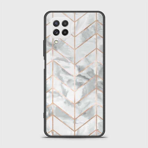 Samsung Galaxy M32 Cover - White Marble Series 2 - HQ Ultra Shine Premium Infinity Glass Soft Silicon Borders Case