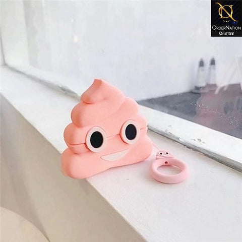 Apple Airpods 1 / 2 Cover - Cute Funny Poop Cartoon Character Soft Sillicone Airpods Case