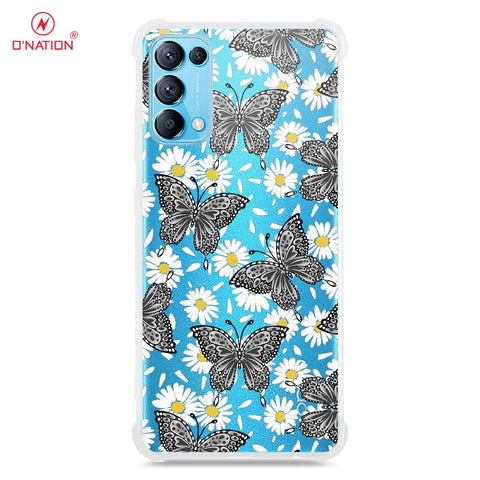 Oppo Reno 5 4G Cover - O'Nation Butterfly Dreams Series - 9 Designs - Clear Phone Case - Soft Silicon Borders