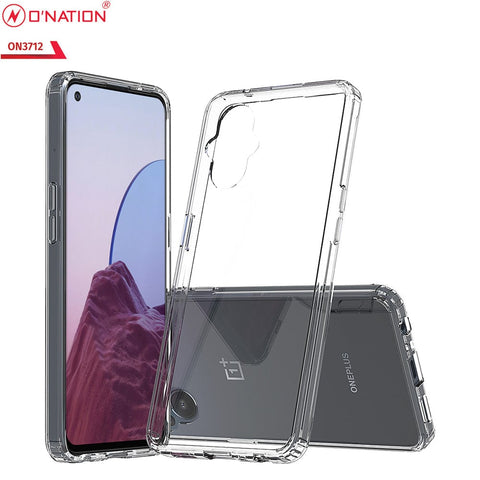 Oppo Reno 7 Lite Cover  - ONation Crystal Series - Premium Quality Clear Case No Yellowing Back With Smart Shockproof Cushions