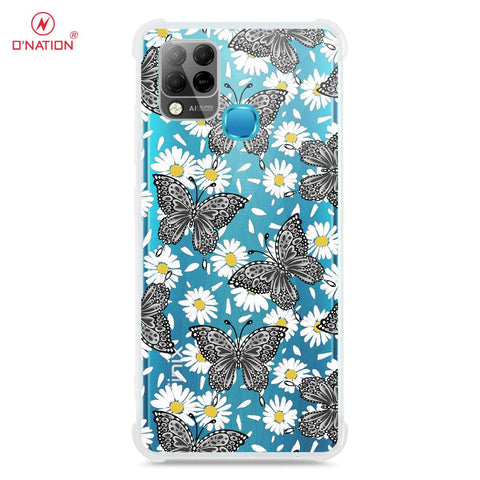 Infinix Hot 10T Cover - O'Nation Butterfly Dreams Series - 9 Designs - Clear Phone Case - Soft Silicon Borders