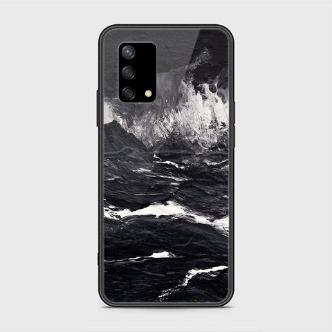 Oppo F19s Cover - Black Marble Series - HQ Ultra Shine Premium Infinity Glass Soft Silicon Borders Case
