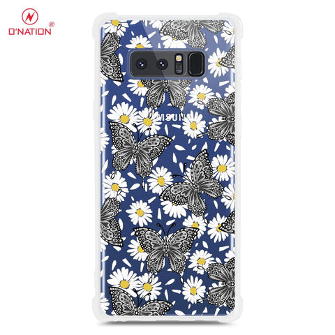 Samsung Galaxy Note 8 Cover - O'Nation Butterfly Dreams Series - 9 Designs - Clear Phone Case - Soft Silicon Borders