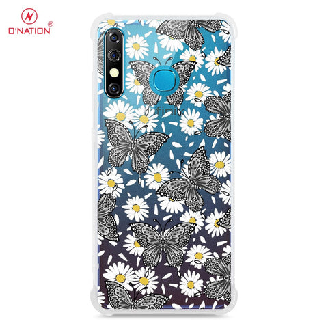 Infinix Hot 8 Cover - O'Nation Butterfly Dreams Series - 9 Designs - Clear Phone Case - Soft Silicon Borders