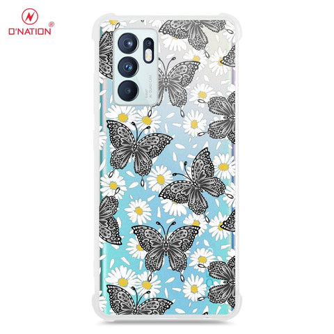 Oppo Reno 6 Cover - O'Nation Butterfly Dreams Series - 9 Designs - Clear Phone Case - Soft Silicon Borders