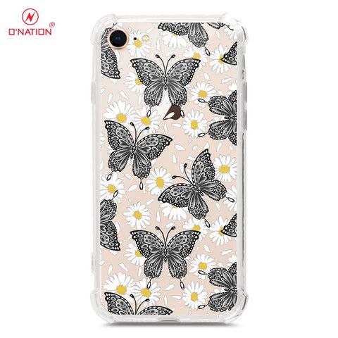 iPhone 8 / 7 Cover - O'Nation Butterfly Dreams Series - 9 Designs - Clear Phone Case - Soft Silicon Borders