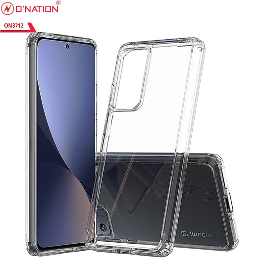 Xiaomi 12 Pro Cover  - ONation Crystal Series - Premium Quality Clear Case No Yellowing Back With Smart Shockproof Cushions