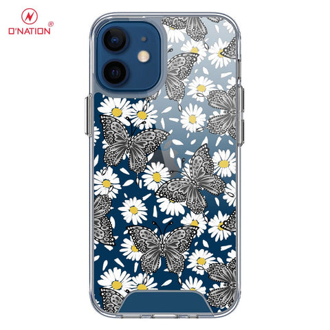 iPhone 12 Mini Cover - O'Nation Butterfly Dreams Series - 9 Designs - Clear Phone Case - Soft Silicon Borders