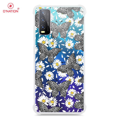 Vivo Y20i Cover - O'Nation Butterfly Dreams Series - 9 Designs - Clear Phone Case - Soft Silicon Borders