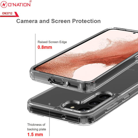 Samsung Galaxy S23 Plus 5G Cover  - ONation Crystal Series - Premium Quality Clear Case No Yellowing Back With Smart Shockproof Cushions