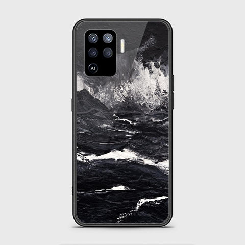 Oppo A94 Cover - Black Marble Series - HQ Ultra Shine Premium Infinity Glass Soft Silicon Borders Case