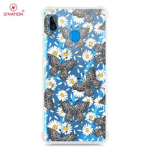 Samsung Galaxy A20 Cover - O'Nation Butterfly Dreams Series - 9 Designs - Clear Phone Case - Soft Silicon Borders
