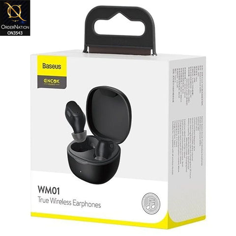 Baseus WM01 TWS Bluetooth 5.0 Headset Earphone - Black