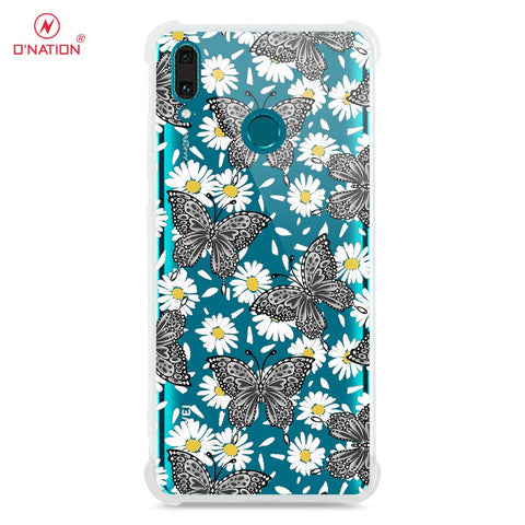 Huawei Y9 2019 Cover - O'Nation Butterfly Dreams Series - 9 Designs - Clear Phone Case - Soft Silicon Borders